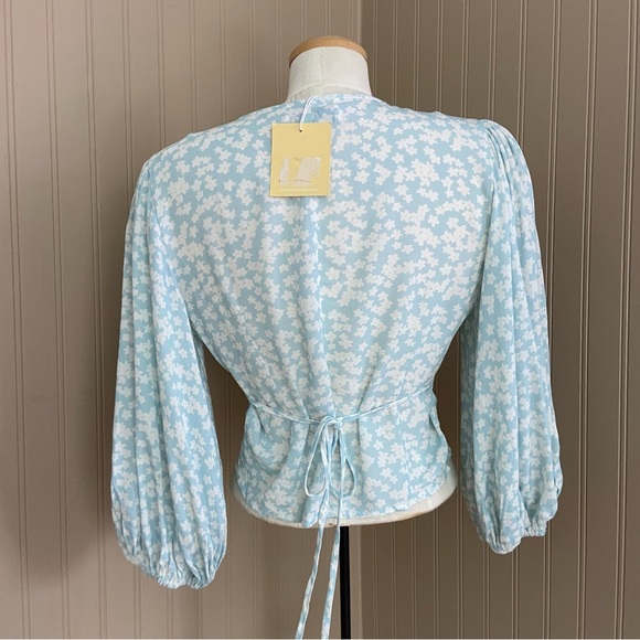 NWT Charlie Holiday Floral Corset Like Blouse Top Women’s Size 6 - Picture 10 of 11